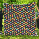 Colorful Macaron Pattern Print Quilt