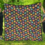 Colorful Macaron Pattern Print Quilt