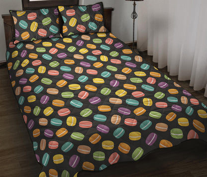 Colorful Macaron Pattern Print Quilt Bed Set