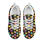 Colorful Macaron Pattern Print White Sneakers