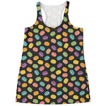 Colorful Macaron Pattern Print Women's Racerback Tank Top