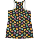 Colorful Macaron Pattern Print Women's Racerback Tank Top