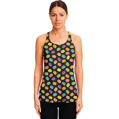 Colorful Macaron Pattern Print Women's Racerback Tank Top