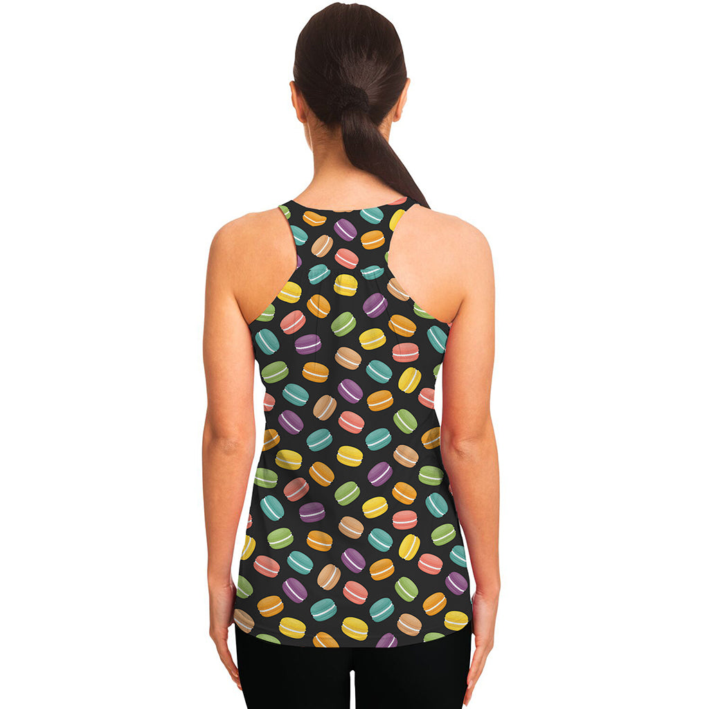 Colorful Macaron Pattern Print Women's Racerback Tank Top