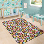 Colorful Macarons Pattern Print Area Rug