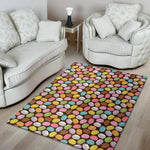Colorful Macarons Pattern Print Area Rug