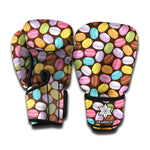Colorful Macarons Pattern Print Boxing Gloves