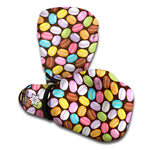 Colorful Macarons Pattern Print Boxing Gloves