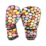 Colorful Macarons Pattern Print Boxing Gloves