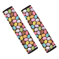 Colorful Macarons Pattern Print Car Seat Belt Covers