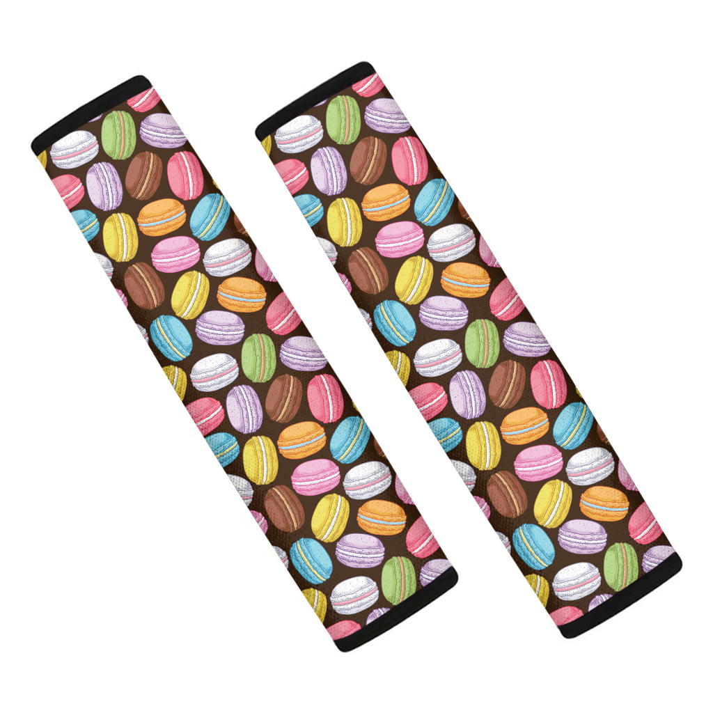 Colorful Macarons Pattern Print Car Seat Belt Covers