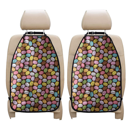 Colorful Macarons Pattern Print Car Seat Organizers