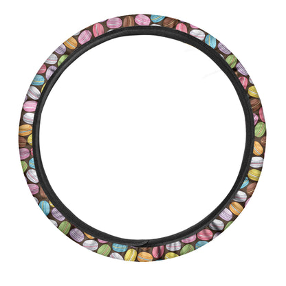 Colorful Macarons Pattern Print Car Steering Wheel Cover