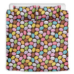 Colorful Macarons Pattern Print Duvet Cover Bedding Set