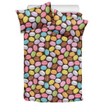 Colorful Macarons Pattern Print Duvet Cover Bedding Set