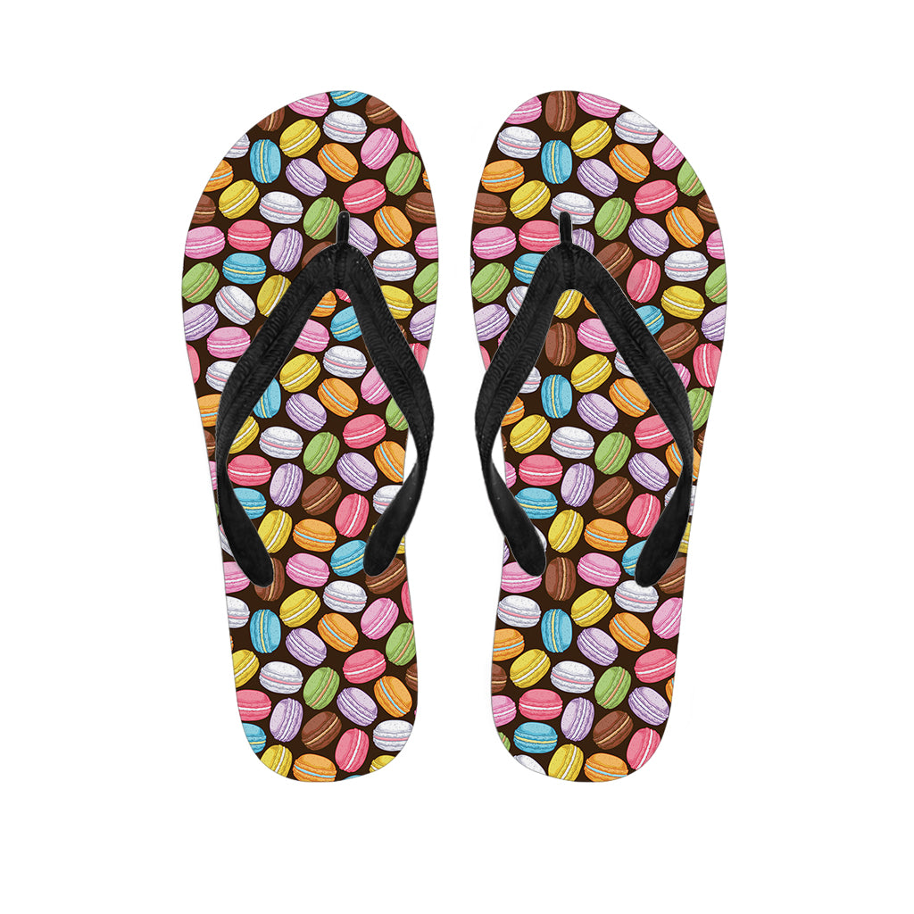 Colorful Macarons Pattern Print Flip Flops