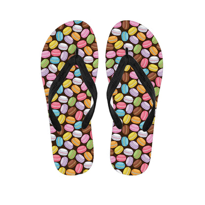 Colorful Macarons Pattern Print Flip Flops