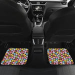 Colorful Macarons Pattern Print Front and Back Car Floor Mats