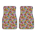 Colorful Macarons Pattern Print Front Car Floor Mats