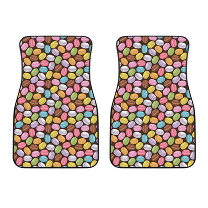 Colorful Macarons Pattern Print Front Car Floor Mats
