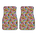 Colorful Macarons Pattern Print Front Car Floor Mats