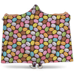 Colorful Macarons Pattern Print Hooded Blanket