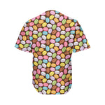 Colorful Macarons Pattern Print Men's Baseball Jersey