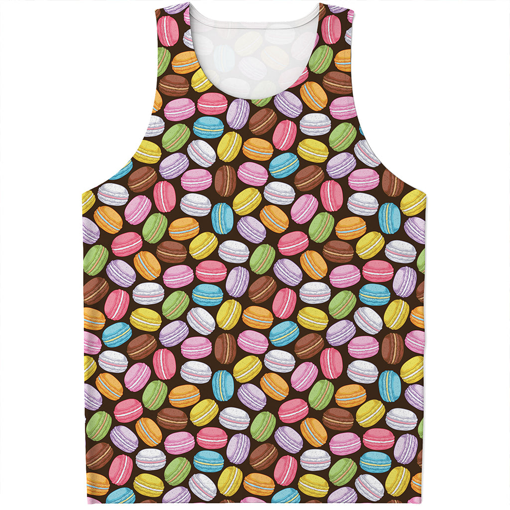 Colorful Macarons Pattern Print Men's Tank Top