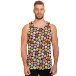 Colorful Macarons Pattern Print Men's Tank Top