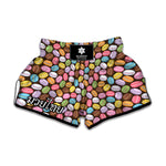 Colorful Macarons Pattern Print Muay Thai Boxing Shorts