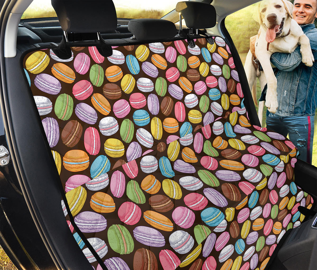Colorful Macarons Pattern Print Pet Car Back Seat Cover