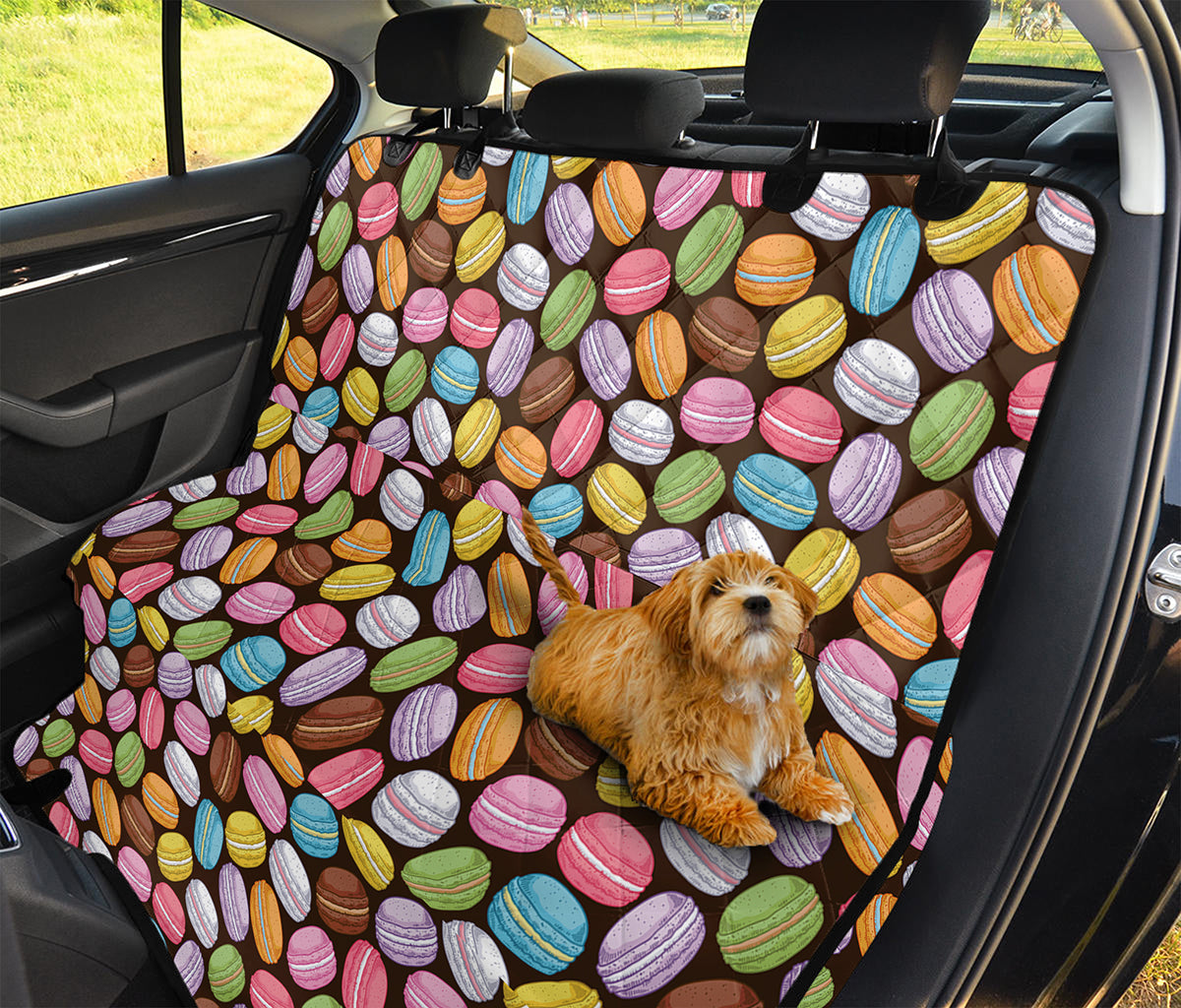 Colorful Macarons Pattern Print Pet Car Back Seat Cover