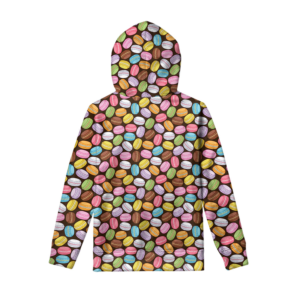 Colorful Macarons Pattern Print Pullover Hoodie