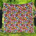 Colorful Macarons Pattern Print Quilt