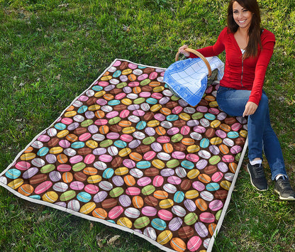 Colorful Macarons Pattern Print Quilt