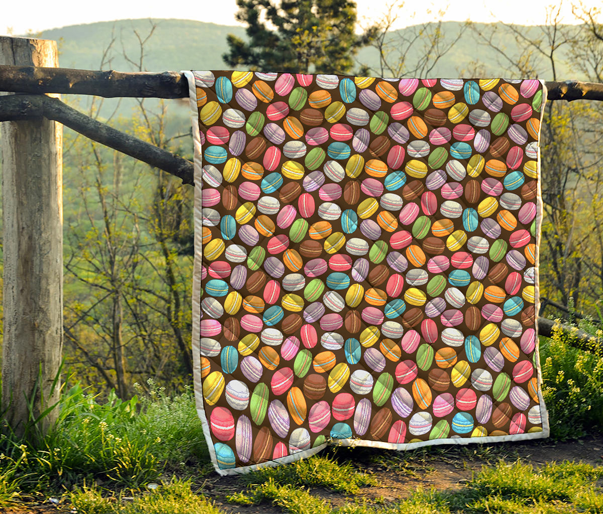 Colorful Macarons Pattern Print Quilt
