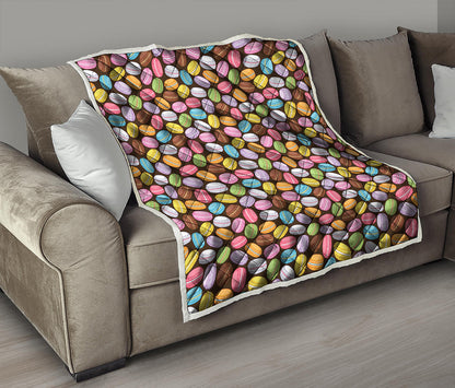 Colorful Macarons Pattern Print Quilt