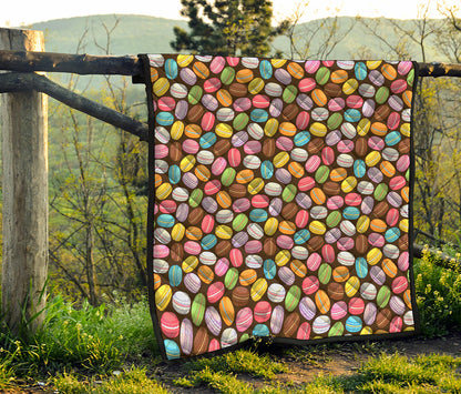 Colorful Macarons Pattern Print Quilt