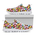 Colorful Macarons Pattern Print White Running Shoes