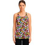 Colorful Macarons Pattern Print Women's Racerback Tank Top