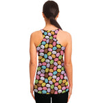 Colorful Macarons Pattern Print Women's Racerback Tank Top