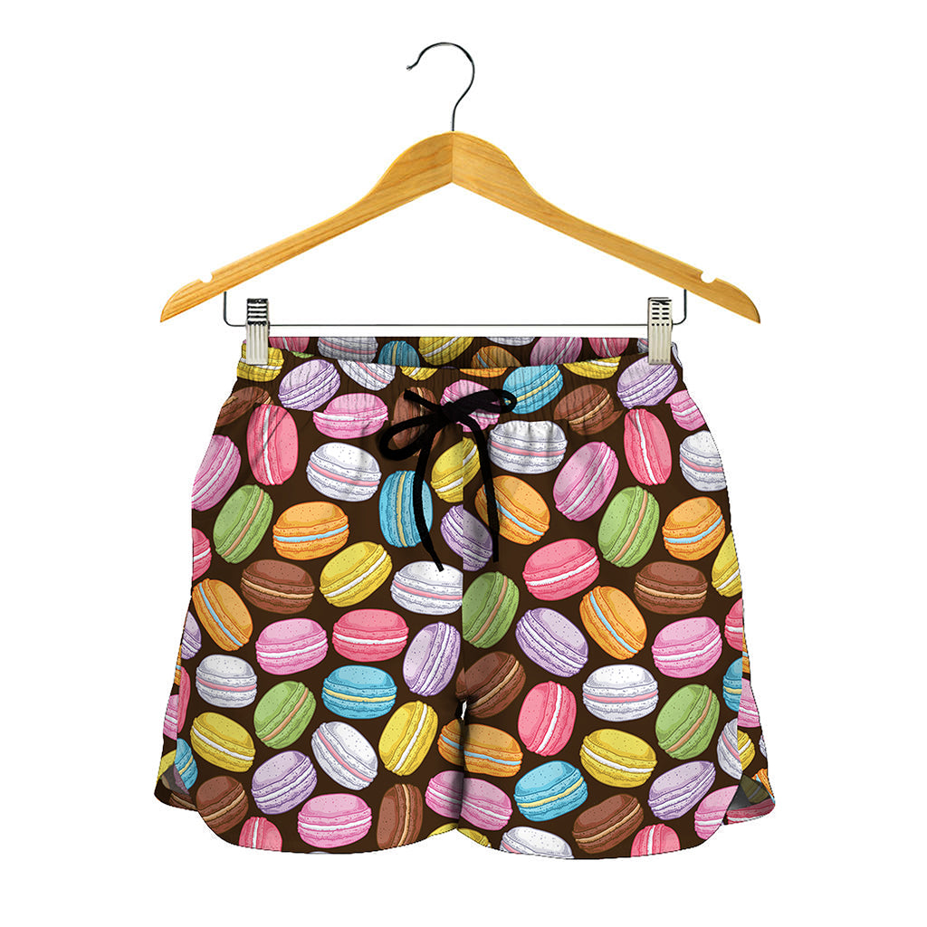 Colorful Macarons Pattern Print Women's Shorts