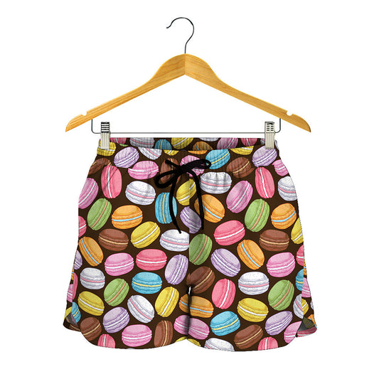 Colorful Macarons Pattern Print Women's Shorts