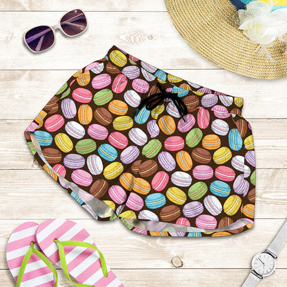 Colorful Macarons Pattern Print Women's Shorts