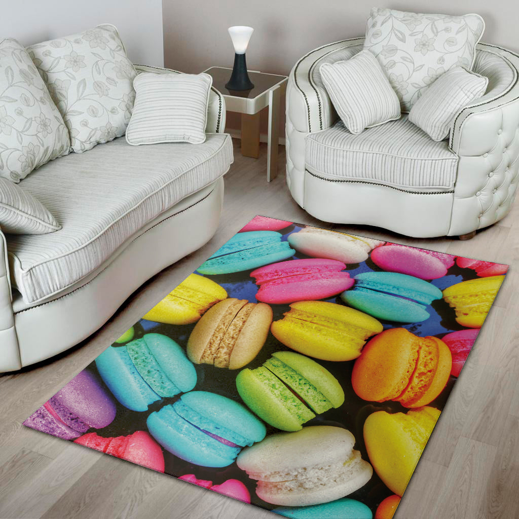Colorful Macarons Print Area Rug