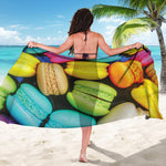 Colorful Macarons Print Beach Sarong Wrap