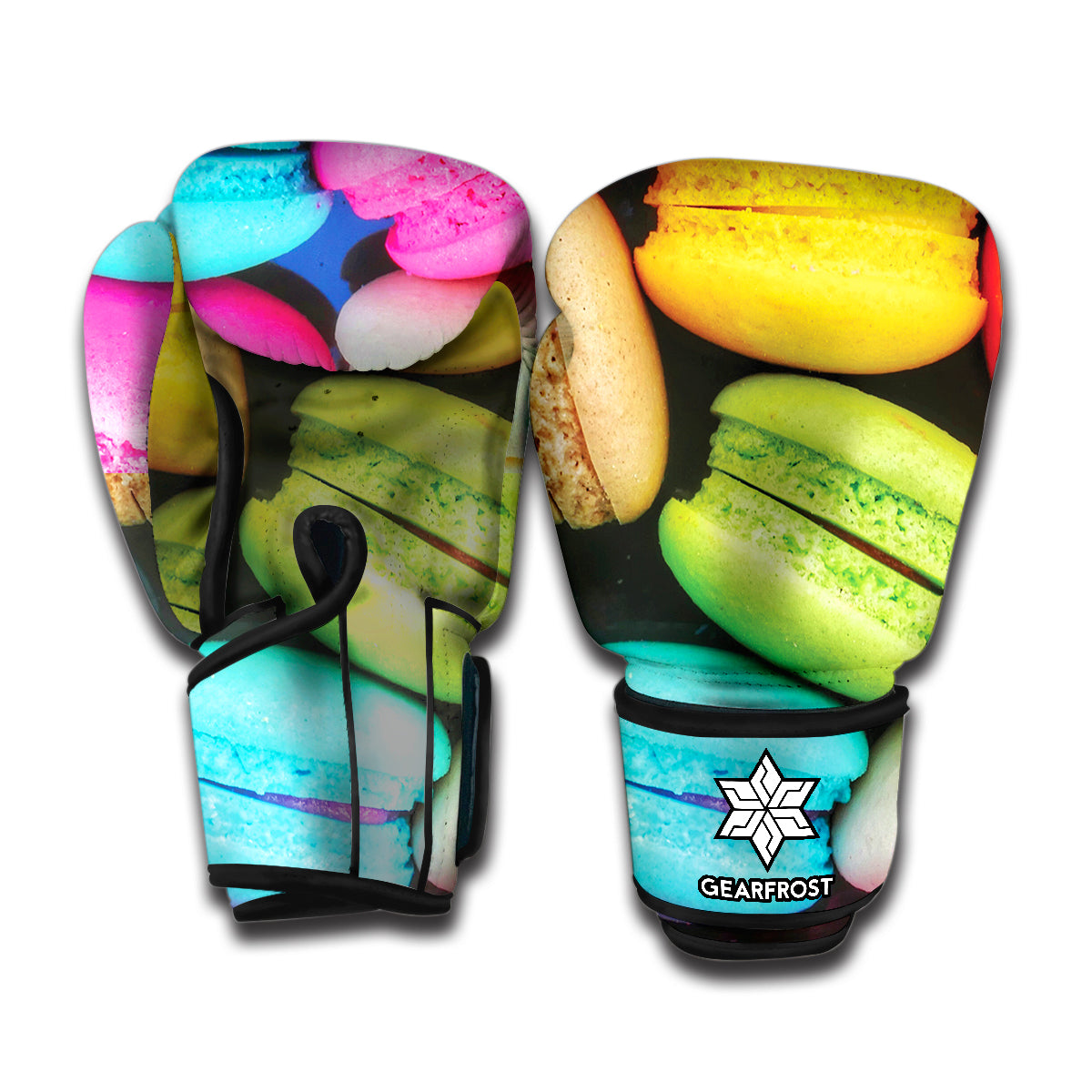 Colorful Macarons Print Boxing Gloves