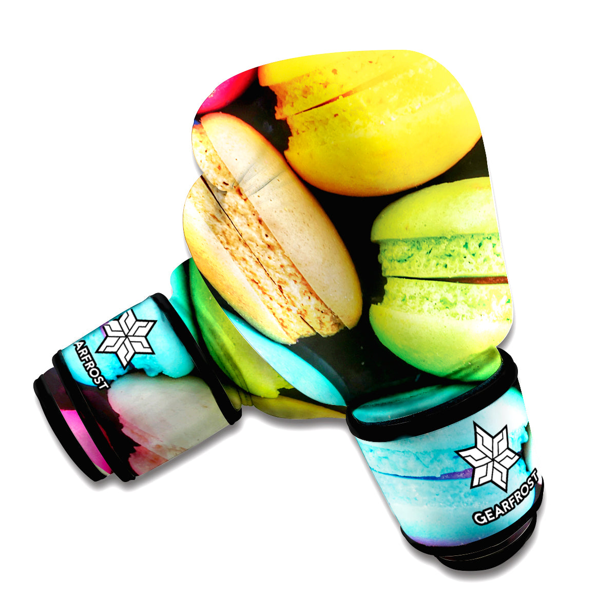 Colorful Macarons Print Boxing Gloves