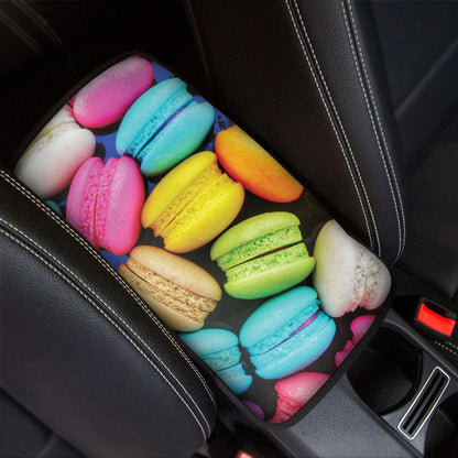 Colorful Macarons Print Car Center Console Cover