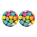 Colorful Macarons Print Car Coasters
